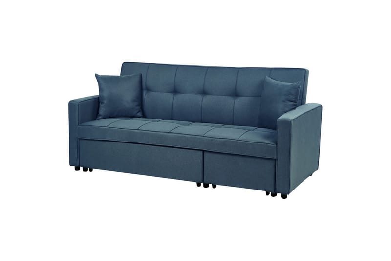 Sovesofa Glomma - Blå, Svart - Møbler - Sofaer - Sovesofaer