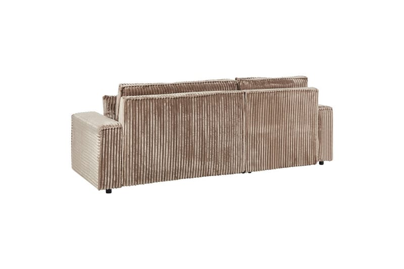 Sovesofa høyrevendt Abacka - Brun, Svart - Møbler - Sofaer - Sovesofaer