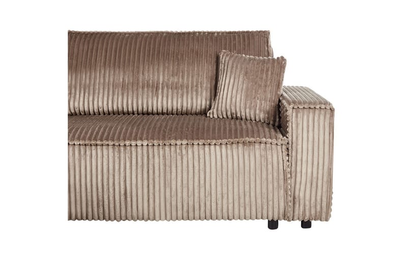 Sovesofa høyrevendt Abacka - Brun, Svart - Møbler - Sofaer - Sovesofaer