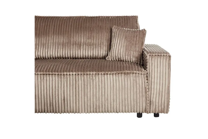 Sovesofa høyrevendt Abacka - Brun, Svart - Møbler - Sofaer - Sovesofaer