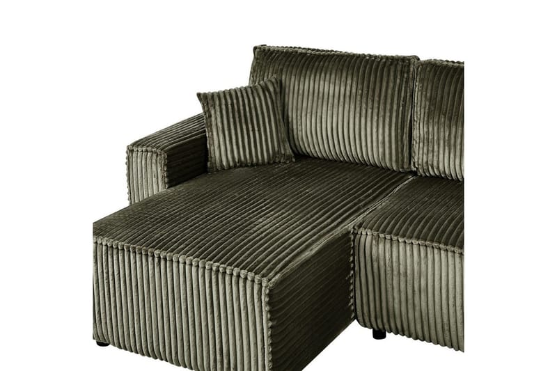 Sovesofa høyrevendt Abacka - Grønn, svart - Møbler - Sofaer - Sovesofaer