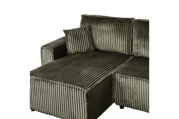 Sovesofa høyrevendt Abacka - Grønn, svart - Møbler - Sofaer - Sovesofaer