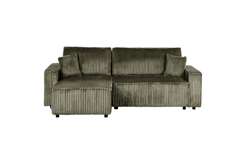 Sovesofa høyrevendt Abacka - Grønn, svart - Møbler - Sofaer - Sovesofaer