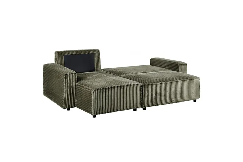 Sovesofa høyrevendt Abacka - Grønn, svart - Møbler - Sofaer - Sovesofaer