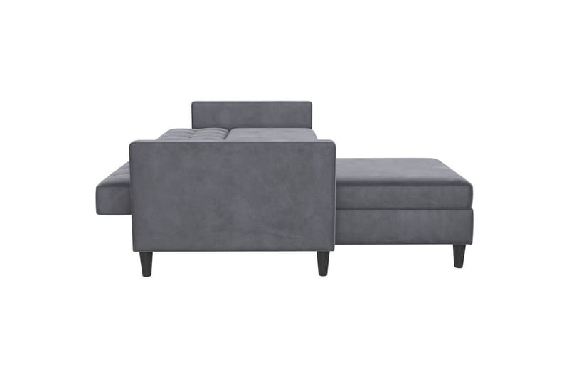 Sovesofa Hartford 213x153x82 cm, Antrasitt, Fløyel - 213x153x82 cm, Antrasitt, Fløyel - Møbler - Sofaer - Sovesofaer