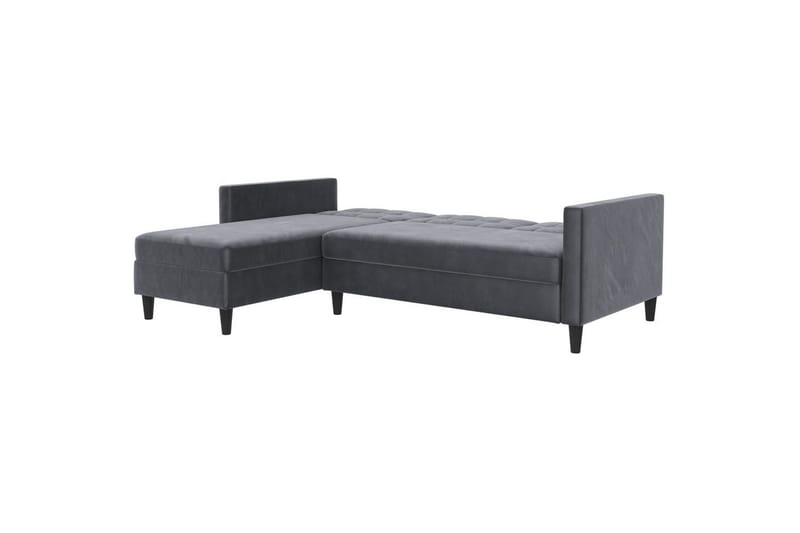 Sovesofa Hartford 213x153x82 cm, Antrasitt, Fløyel - 213x153x82 cm, Antrasitt, Fløyel - Møbler - Sofaer - Sovesofaer