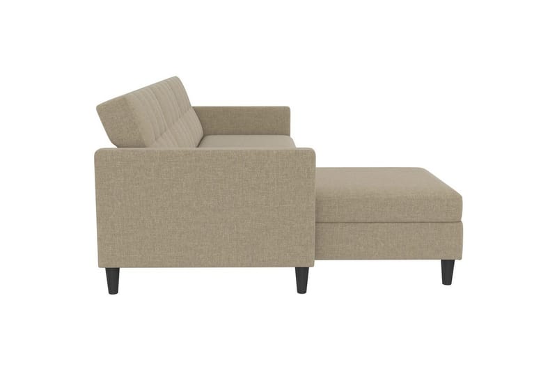 Sovesofa Hartford 213x153x82 cm, Cappucino, Linstoffutseende (100 % polyester) - 213x153x82 cm, Cappucino, Linstoffutseende (100 % polyester) - Møbler - Sofaer - Sovesofaer