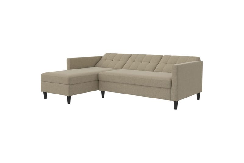 Sovesofa Hartford 213x153x82 cm, Cappucino, Linstoffutseende (100 % polyester) - 213x153x82 cm, Cappucino, Linstoffutseende (100 % polyester) - Møbler - Sofaer - Sovesofaer