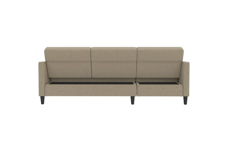 Sovesofa Hartford 213x153x82 cm, Cappucino, Linstoffutseende (100 % polyester) - 213x153x82 cm, Cappucino, Linstoffutseende (100 % polyester) - Møbler - Sofaer - Sovesofaer