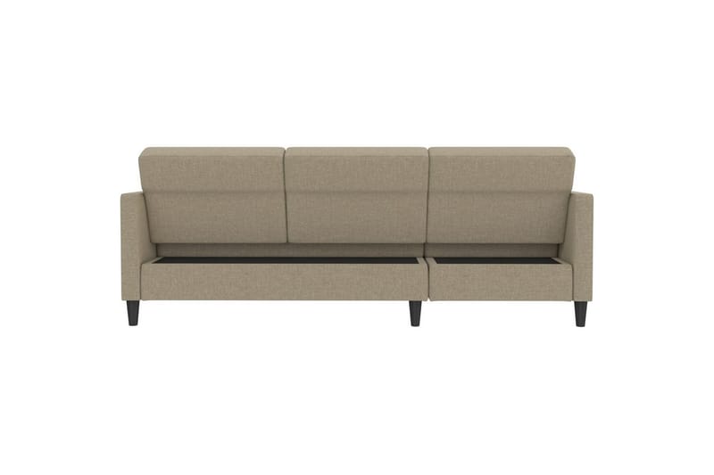 Sovesofa Hartford 213x153x82 cm, Cappucino, Linstoffutseende (100 % polyester) - 213x153x82 cm, Cappucino, Linstoffutseende (100 % polyester) - Møbler - Sofaer - Sovesofaer