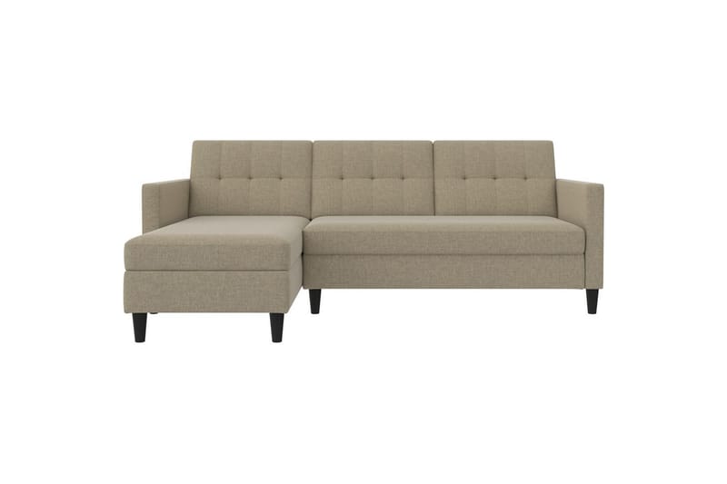 Sovesofa Hartford 213x153x82 cm, Cappucino, Linstoffutseende (100 % polyester) - 213x153x82 cm, Cappucino, Linstoffutseende (100 % polyester) - Møbler - Sofaer - Sovesofaer