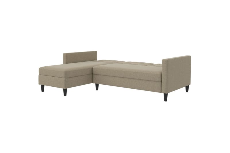 Sovesofa Hartford 213x153x82 cm, Cappucino, Linstoffutseende (100 % polyester) - 213x153x82 cm, Cappucino, Linstoffutseende (100 % polyester) - Møbler - Sofaer - Sovesofaer