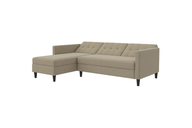 Sovesofa Hartford 213x153x82 cm, Cappucino, Linstoffutseende (100 % polyester) - 213x153x82 cm, Cappucino, Linstoffutseende (100 % polyester) - Møbler - Sofaer - Sovesofaer