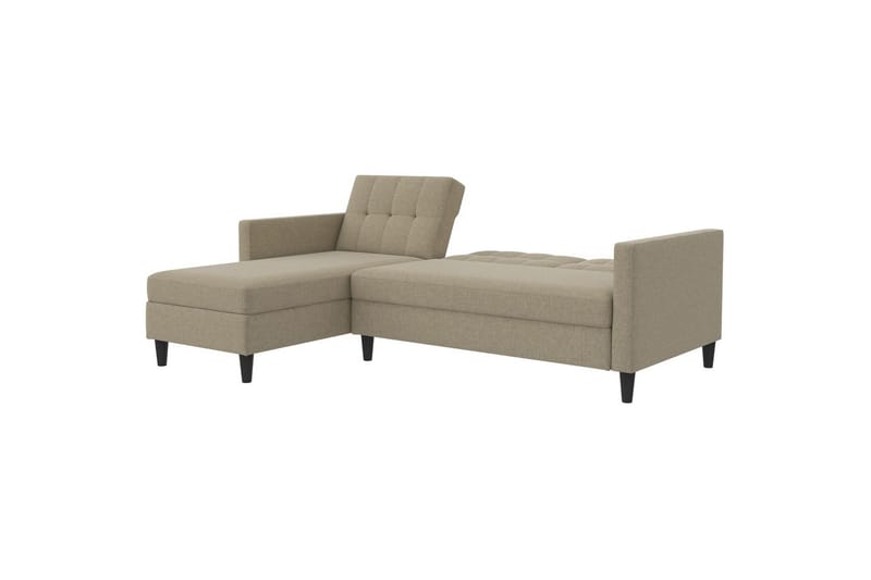 Sovesofa Hartford 213x153x82 cm, Cappucino, Linstoffutseende (100 % polyester) - 213x153x82 cm, Cappucino, Linstoffutseende (100 % polyester) - Møbler - Sofaer - Sovesofaer