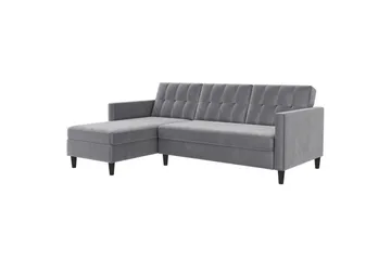 Sovesofa Hartford 213x153x82 cm, Grå, Fløyel
