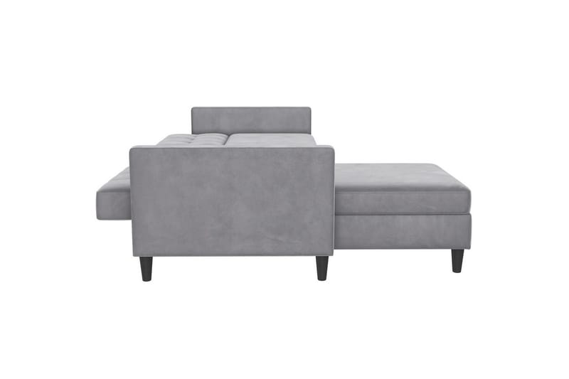 Sovesofa Hartford 213x153x82 cm, Grå, Fløyel - 213x153x82 cm, Grå, Fløyel - Møbler - Sofaer - Sovesofaer