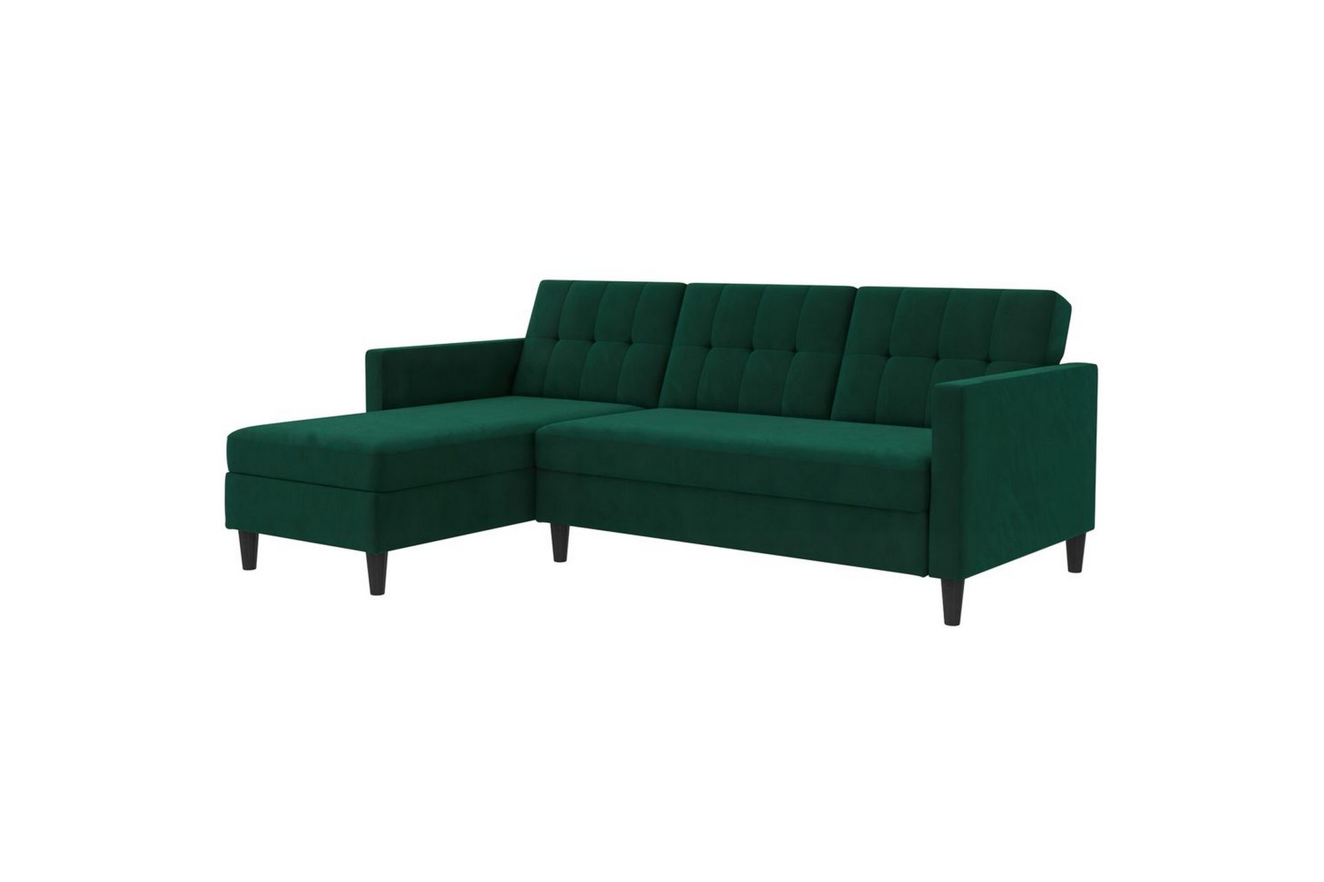 Sovesofa Hartford 213x153x82 cm, Grønn, Fløyel - 213x153x82 cm, Grønn, Fløyel - Møbler - Sofaer - Sovesofaer