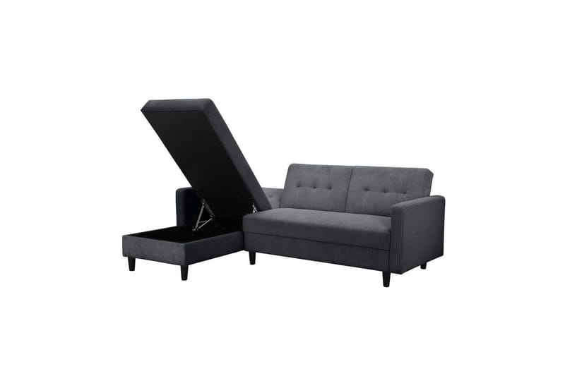 Sovesofa Hartford II 213x153x82 cm, Antrasitt - 213x153x82 cm, Antrasitt - Møbler - Sofaer - Sovesofaer