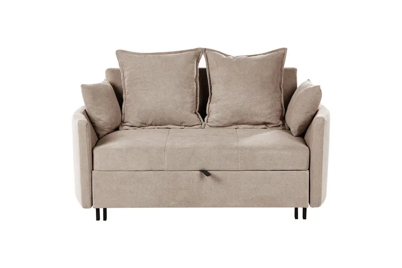 Sovesofa Hovin - Beige, svart - Møbler - Sofaer - Sovesofaer