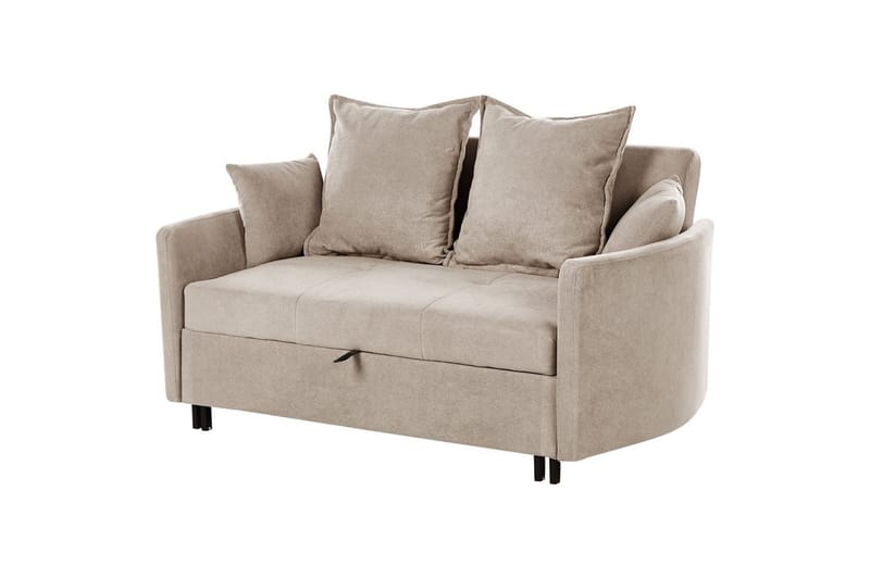 Sovesofa Hovin - Beige, svart - Møbler - Sofaer - Sovesofaer