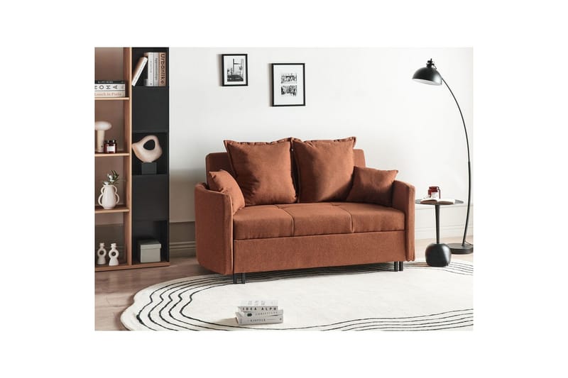 Sovesofa Hovin - Brun, Svart - Møbler - Sofaer - Sovesofaer