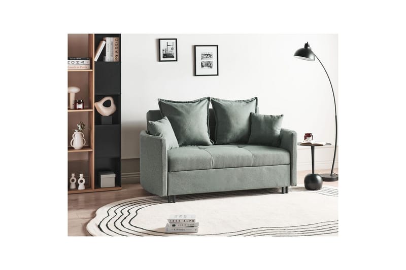 Sovesofa Hovin - Grønn, svart - Møbler - Sofaer - Sovesofaer
