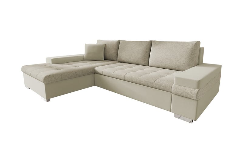 Sovesofa med divan - Beige - Sovesofaer - Sovesofa divan