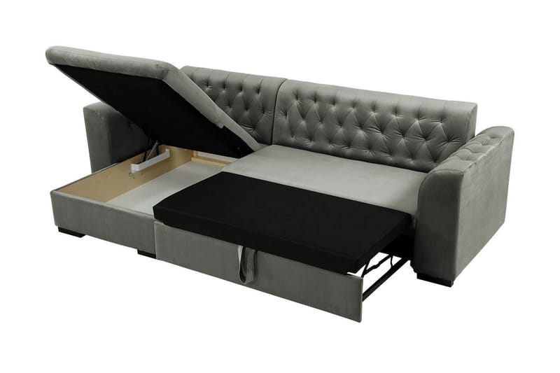 Sovesofa med divan - Blå - Møbler - Sofaer - Sovesofaer