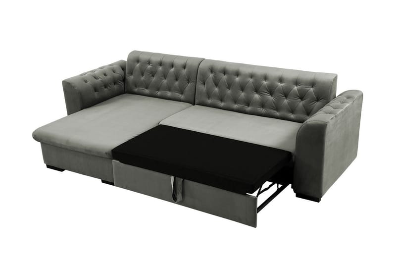Sovesofa med divan - Blå - Møbler - Sofaer - Sovesofaer