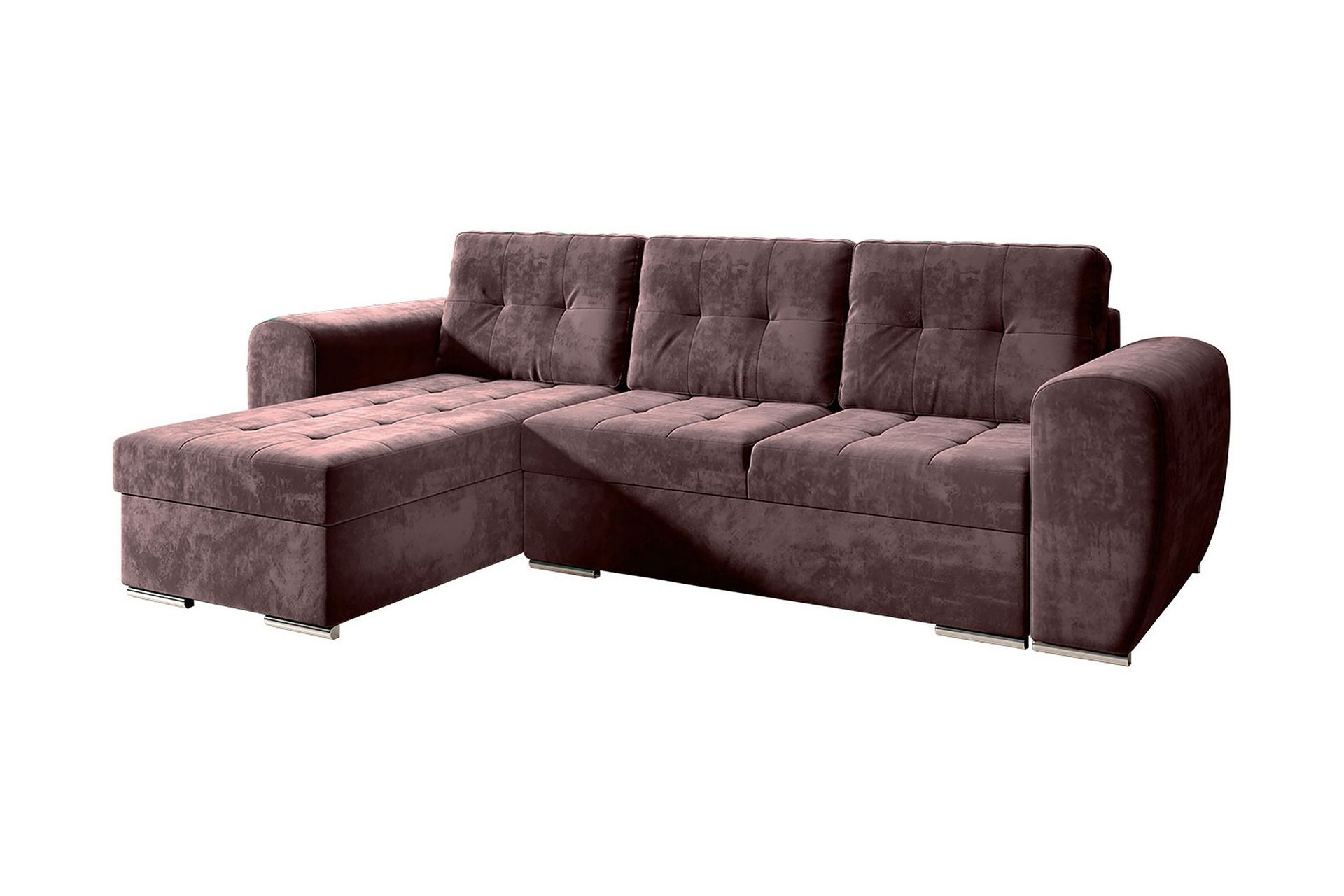 Sovesofa med divan - Lilla