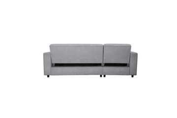 Sovesofa med enkeldivan uten sjeselong Loft24 Sovesofa Allie Ljusgrå,Svart - Møbler - Sofaer - Sovesofaer