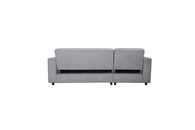 Sovesofa med enkeldivan uten sjeselong Loft24 Sovesofa Allie Ljusgrå,Svart - Møbler - Sofaer - Sovesofaer