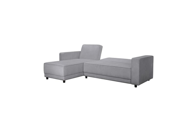 Sovesofa med enkeldivan uten sjeselong Loft24 Sovesofa Allie Ljusgrå,Svart - Møbler - Sofaer - Sovesofaer