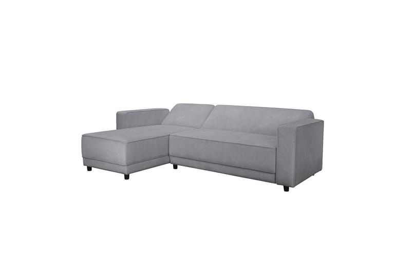 Sovesofa med enkeldivan uten sjeselong Loft24 Sovesofa Allie Ljusgrå,Svart - Møbler - Sofaer - Sovesofaer