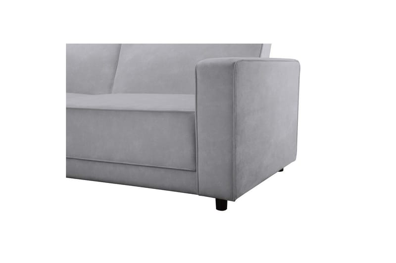 Sovesofa med enkeldivan uten sjeselong Loft24 Sovesofa Allie Ljusgrå,Svart - Møbler - Sofaer - Sovesofaer
