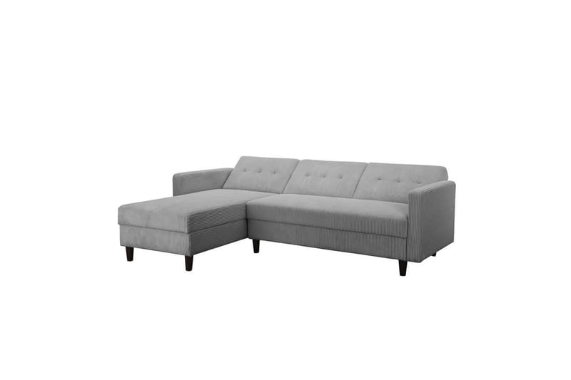Sovesofa med enkeldivan uten sjeselong Loft24 Sovesofa Hartford II 213x153x82 cm, grå Grå - Møbler - Sofaer - Sovesofaer