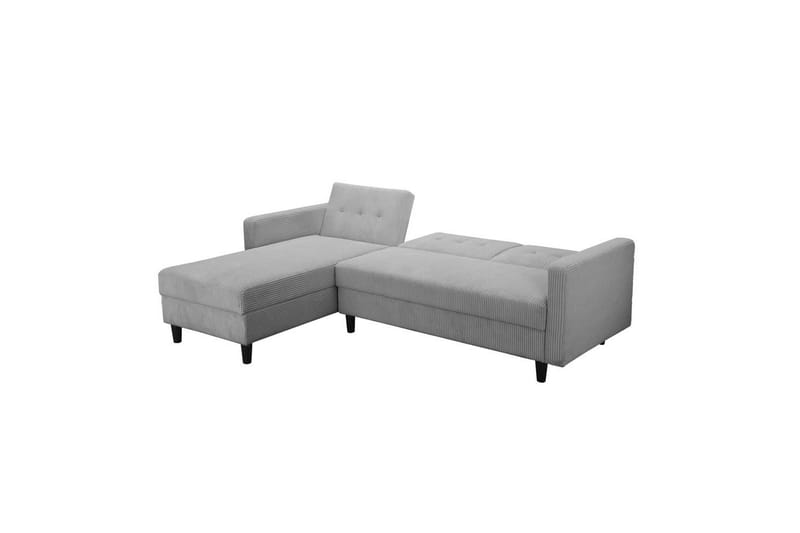 Sovesofa med enkeldivan uten sjeselong Loft24 Sovesofa Hartford II 213x153x82 cm, grå Grå - Møbler - Sofaer - Sovesofaer