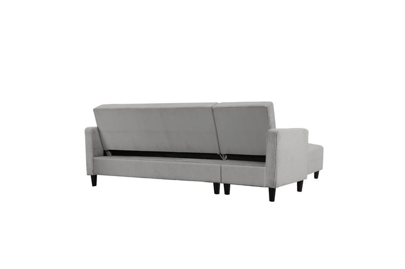 Sovesofa med enkeldivan uten sjeselong Loft24 Sovesofa Hartford II 213x153x82 cm, grå Grå - Møbler - Sofaer - Sovesofaer