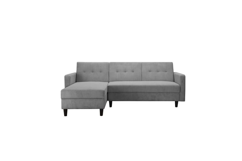 Sovesofa med enkeldivan uten sjeselong Loft24 Sovesofa Hartford II 213x153x82 cm, grå Grå - Møbler - Sofaer - Sovesofaer