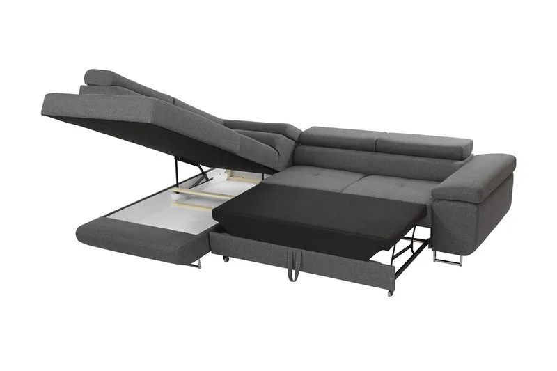 Sovesofa med Sjeselong - Brun - Møbler - Sofaer - Sovesofaer