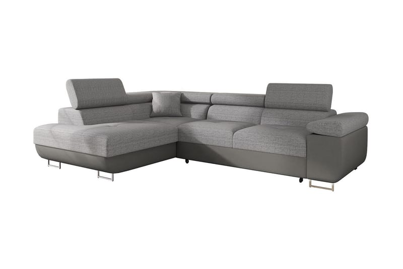Sovesofa med Sjeselong - Grå - Møbler - Sofaer - Sovesofaer