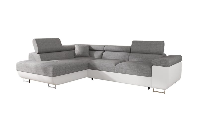 Sovesofa med Sjeselong - Grå - Møbler - Sofaer - Sovesofaer