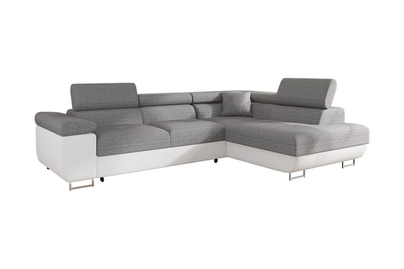 Sovesofa med Sjeselong - Grå - Møbler - Sofaer - Sovesofaer
