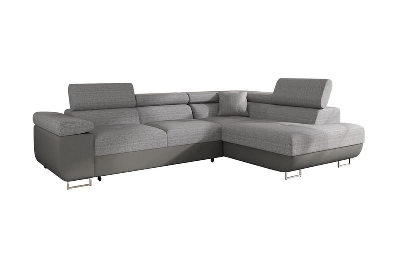 Sovesofa med Sjeselong - Grå - Møbler - Sofaer - Sovesofaer