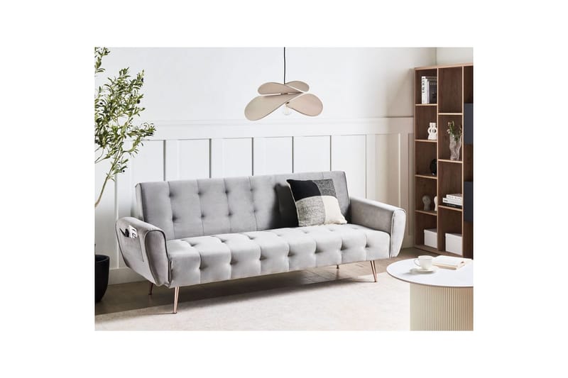 Sovesofa Selnes - Grå, kobber - Møbler - Sofaer - Sovesofaer