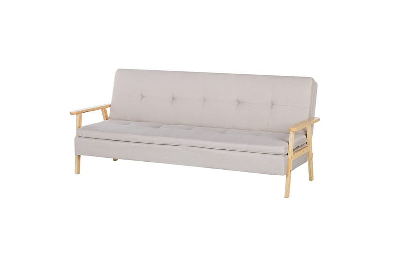 Sovesofa Tjorn - Beige, lyst tre, Beige, Lys Tre, 185x110 cm - Møbler - Sofaer - Sovesofaer
