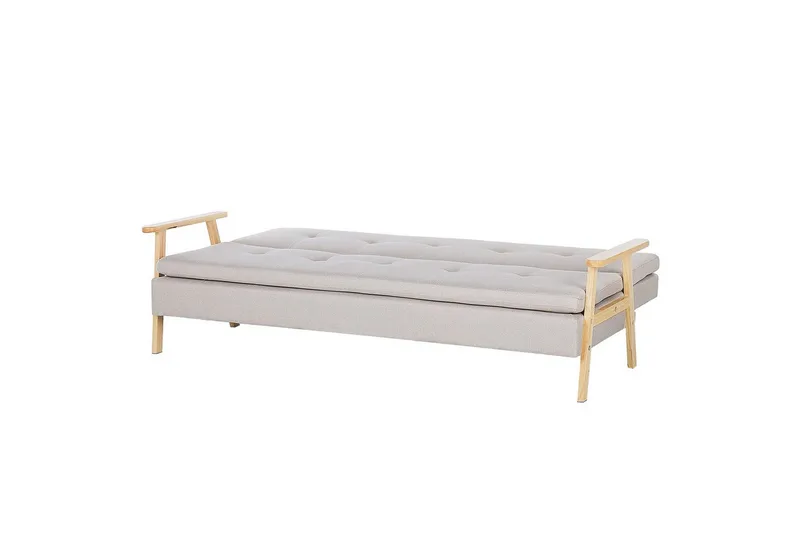 Sovesofa Tjorn - Beige, lyst tre, Beige, Lys Tre, 185x110 cm - Møbler - Sofaer - Sovesofaer