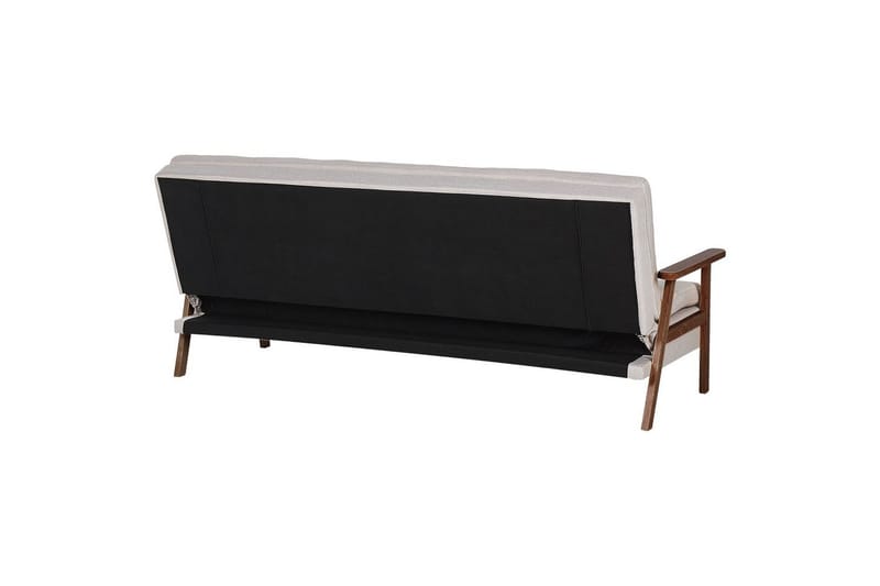 Sovesofa Tjorn - Beige, mørkt tre, 185x110 cm - Møbler - Sofaer - Sovesofaer
