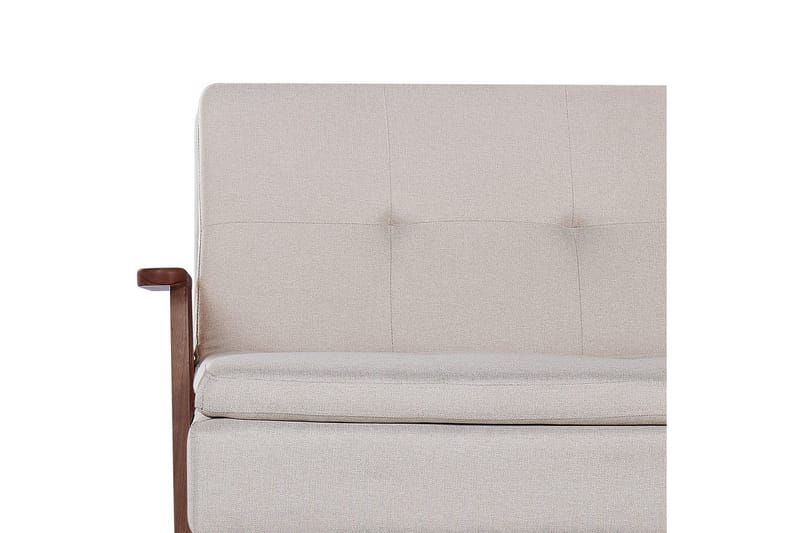 Sovesofa Tjorn - Beige, mørkt tre, 185x110 cm - Møbler - Sofaer - Sovesofaer
