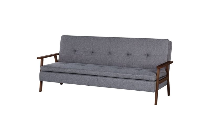 Sovesofa Tjorn - Grå, mørkt tre, 185x110 cm - Møbler - Sofaer - Sovesofaer
